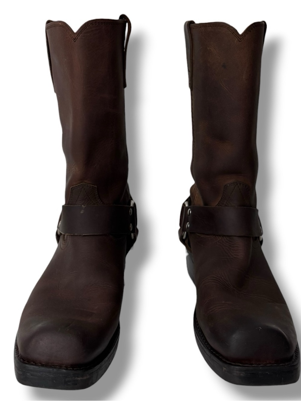 Durango DB594 Harness Boots Men’s 8.5D Distressed Brown Leather Motorcycle
